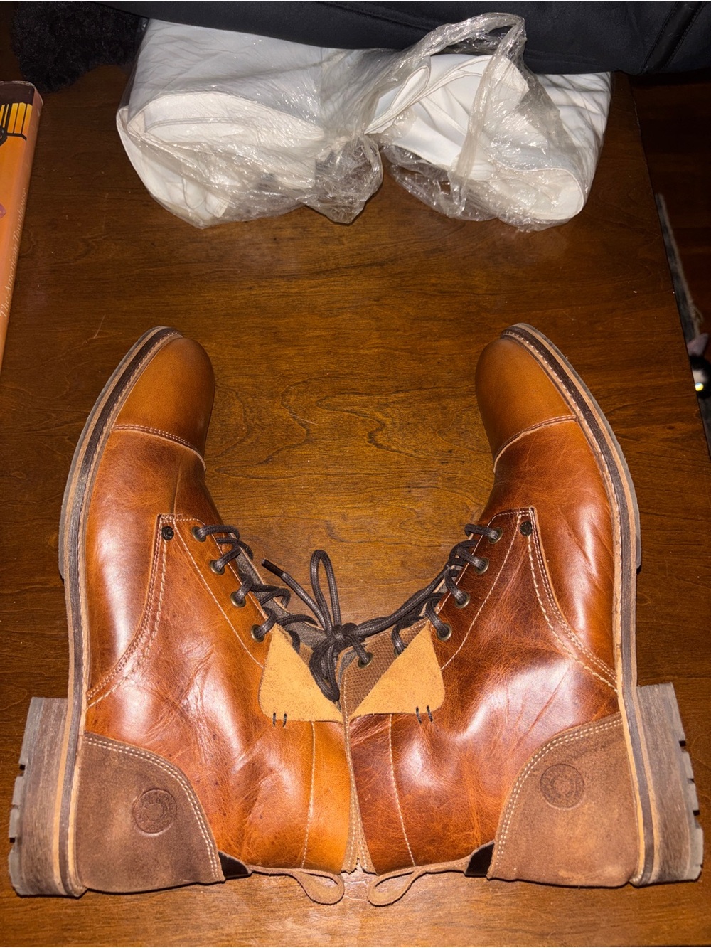 Men's Brown Leather Chukka Lace-Up Boots - Picture 4 of 8